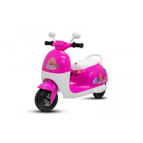 Barbie elektromos mini kismotor 20W, 6V - Rózsaszín