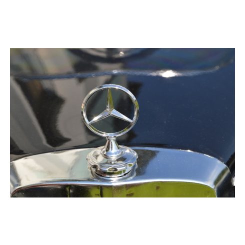 Vintage Mercedes 300S, 90W elektromos kisautó - Fekete