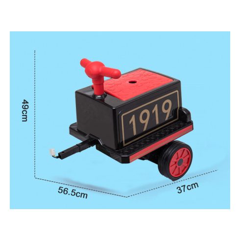 Elektromos kisvonat SX1919, 12V, 180W (3 személyes) - Fekete