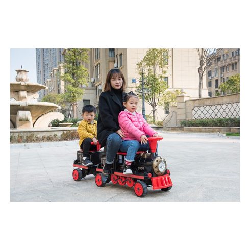 Elektromos kisvonat SX1919, 12V, 180W (3 személyes) - Fekete