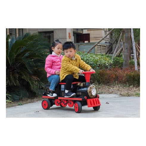 Elektromos kisvonat SX1919, 12V, 180W (3 személyes) - Fekete