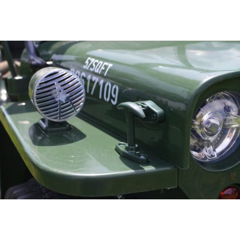 Katonai elektromos kisautó off-road 4x4, 12V, 180W - Zöld