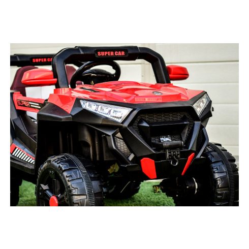 SuperCar100W, 12V elektromos kisautó - Piros