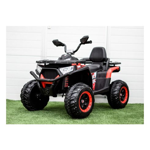 ATV SuperOffroad 140W 12V, RC elektromos kisautó - Piros/Fekete