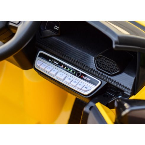 Lamborghini Huracan, 4x4, 120W, 12V elektromos kisautó - Sárga