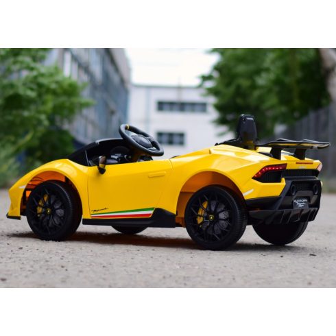 Lamborghini Huracan, 4x4, 120W, 12V elektromos kisautó - Sárga