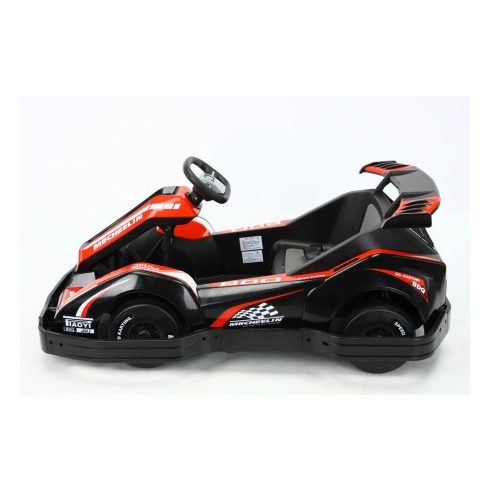 Racing Kart 90W, 12V-7Ah elektromos kisautó - Fekete/Piros