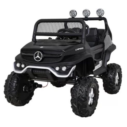 Mercedes UNIMOG , 2 személyes, 4x4 140W - elektromos kisautó - Fekete