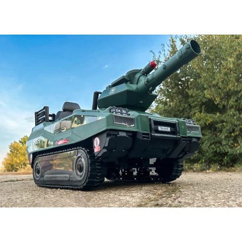 Elektromos Tank - 240W, 24V - 12AH - elektromos kisautó - Zöld