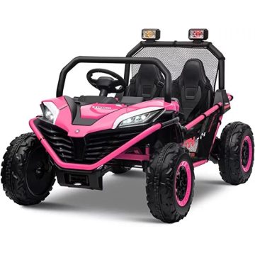   UTV - Dune-Buggy, 2 üléses - 300W, 24V - 10AH - elektromos kisautó - Rózsaszín