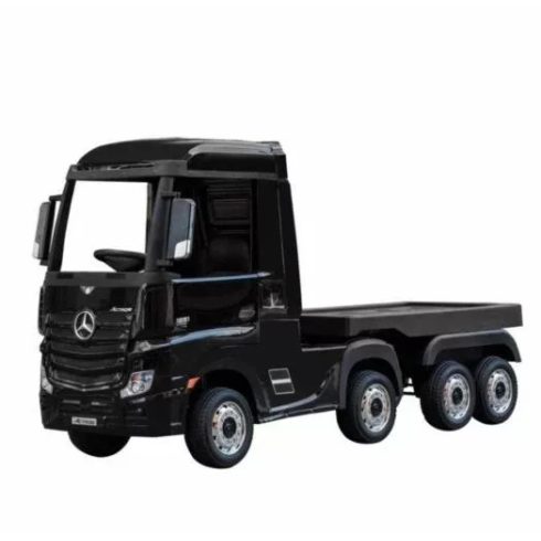 Mercedes ACTROS platóval - 180W, 12V - 9AH - elektromos kisautó  - Fekete