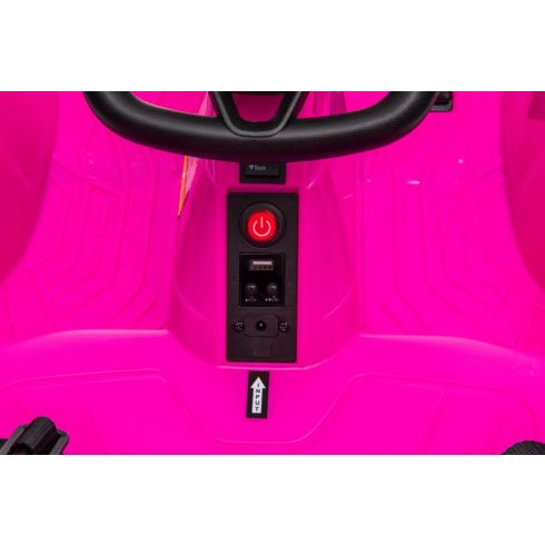 RACE8 Kart elektromos kisautó - Rózsaszín
