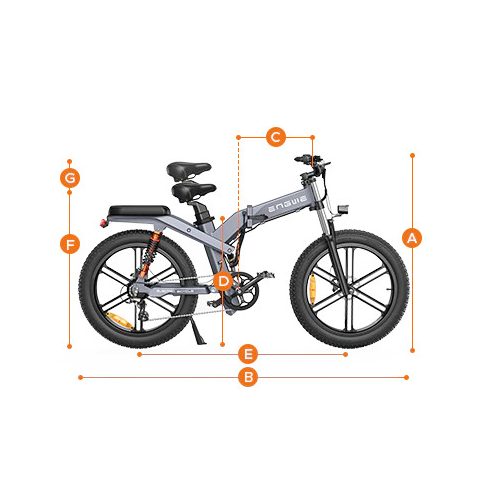 ENGWE X26 elektromos kerékpár 1200W | 48V | 19,2ah | 25km/h 