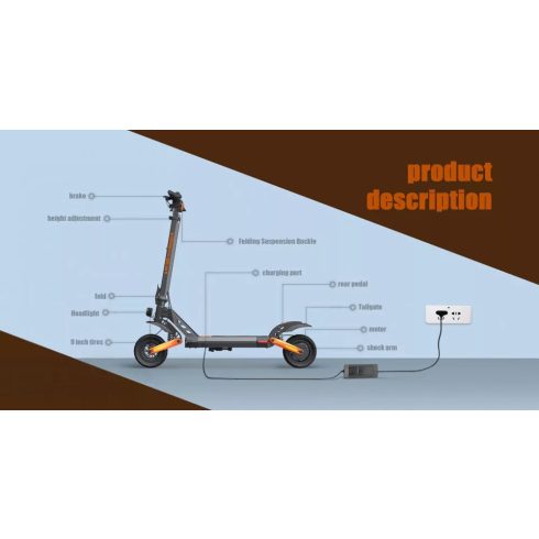 Kukirin G2Pro elektromos roller 600W | 48V | 15ah | 45km/h