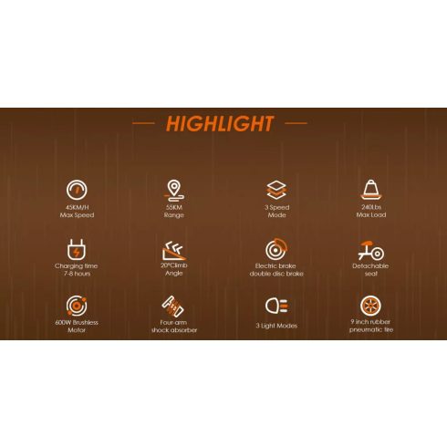Kukirin G2Pro elektromos roller 600W | 48V | 15ah | 45km/h