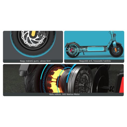 KIXIN X9 Plus elektromos roller - 500W | 40km/h | 15.6ah | 36V | 65-100km