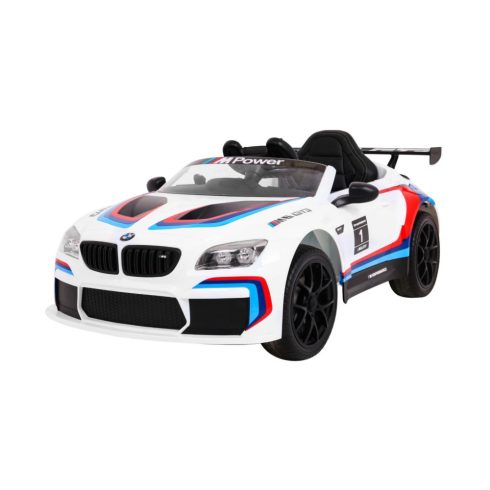 BMW M6 GT3 elektromos kisautó 90W, 12V/7Ah – Fehér