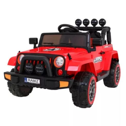 4WD elektromos terepjáró, 4x4, 4x45W, 12V/10Ah - Piros