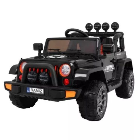 4WD elektromos terepjáró, 4x4, 4x45W, 12V/10Ah - Fekete