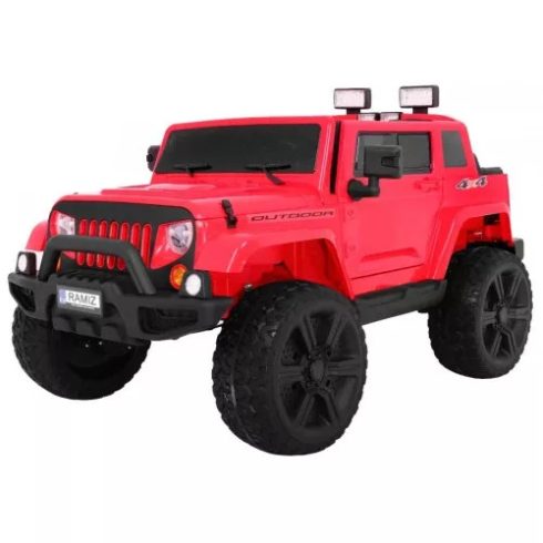 Mighty Jeep Elektromos Terepjáró, 2 személyes, 180W, 2x12V/7Ah - Piros