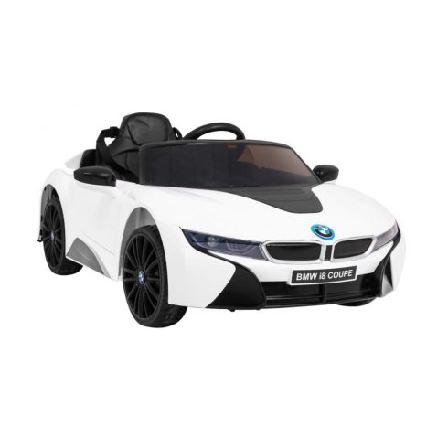 BMW i8 70W, 12V/4,4Ah elektromos kisautó – Fehér 