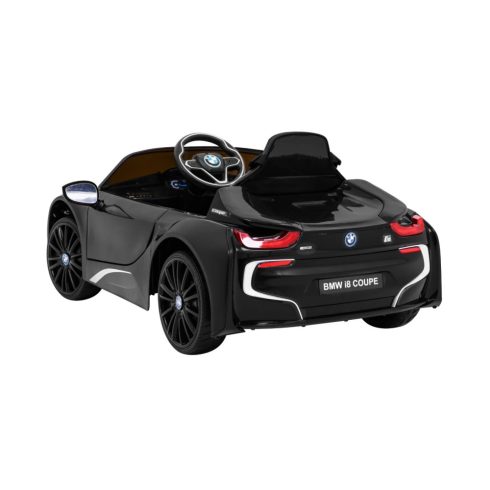 BMW i8 70W, 12V/4,4Ah elektromos kisautó – Fekete