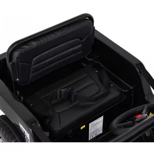 Retro Katonai Elektromos Kisautó, 4x4, 140W, 12V/7Ah - Fekete