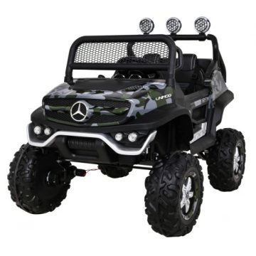   Mercedes UNIMOG , 2 személyes, 4x4 140W - elektromos kisautó - Terepszín