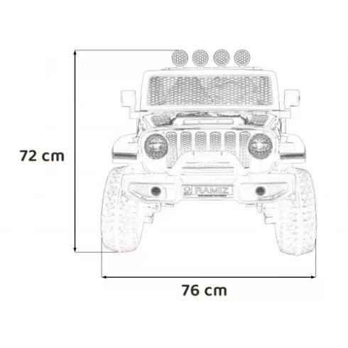 OFF-ROAD 3.0 elektromos terepjáró, 2 személyes, 140W, 12V/14Ah - Rózsaszín