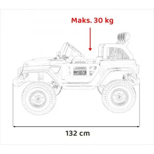 OFF-ROAD 3.0 elektromos terepjáró, 2 személyes, 140W, 12V/14Ah - Rózsaszín