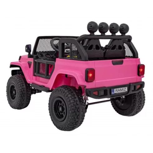 OFF-ROAD 3.0 elektromos terepjáró, 2 személyes, 140W, 12V/14Ah - Rózsaszín