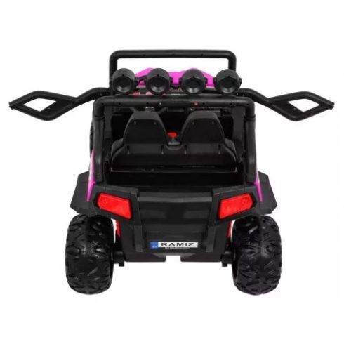 Grand Buggy Lift elektromos terepjáró, 2 személyes, 4x4, 180W, 12V/7Ah - Rózsaszín