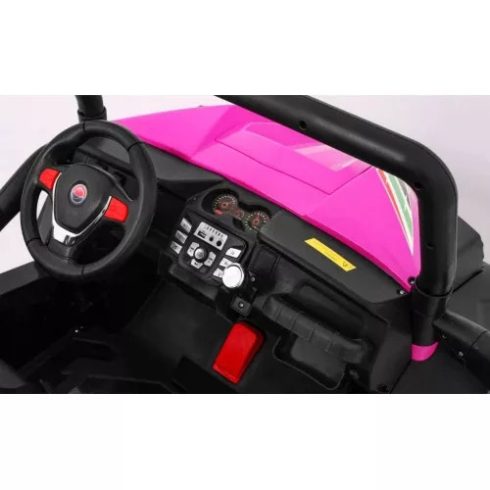 Grand Buggy Lift elektromos terepjáró, 2 személyes, 4x4, 180W, 12V/7Ah - Rózsaszín