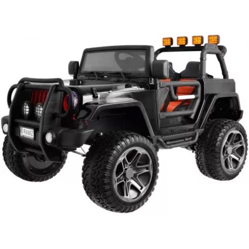 Jeep Monster elektromos terepjáró, 2 személyes, 4x4, 4x45W, 2x12V/7Ah - Fekete