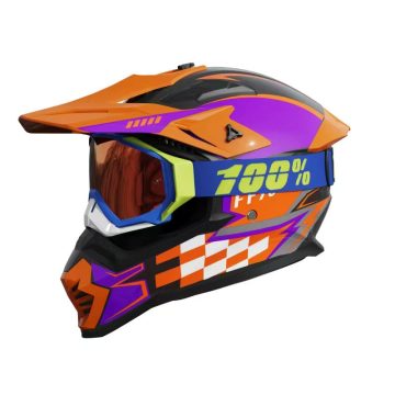 Cross Bukósisak+Szemüveg elektromos rollerhez - Orange